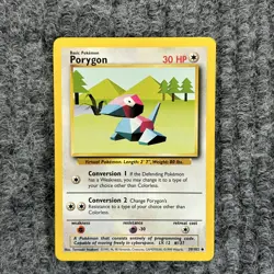 Vintage Pokemon Base Set Porygon 39/102 Uncommon NM - Image 1