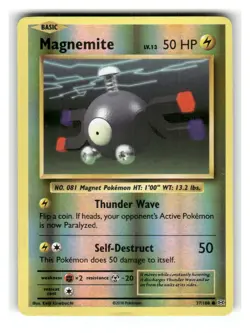 Magnemite 37/108 Common Evolutions Pokemon Reverse Holo Lightly Played - Image 1