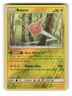 Rotom 50/156 Uncommon Ultra Prism Pokemon Reverse Holo Near Mint - Image 1