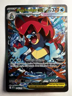 Pokemon Mega Feraligatr ex 274/217 SIR Ascended Heroes NM (Pack Fresh) - Image 1