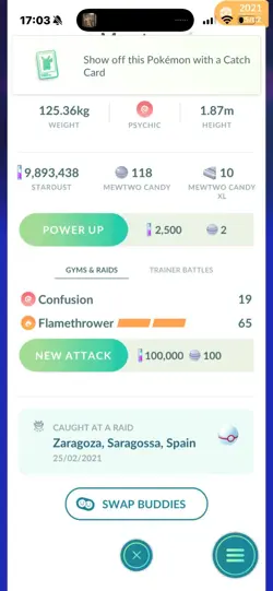 Pokemon Go Legendary Mewtwo ( Normal ) (Reduced) - Image 2