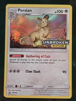 Persian - (Prerelease) SM182 Holo P Sun & Moon Promo LP Pokemon - Image 1