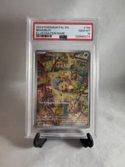 2023 POKEMON PAL EN-PALDEA EVOLVED ILLUSTRATION RARE #198 BRAMBLIN PSA 10 - Image 1