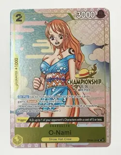 25-26 One Piece O-Nami CS Championship Gold Stamp Event Promo English OP06-101 - Image 1