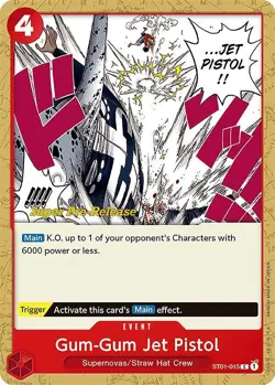 Gum-Gum Jet Pistol Super Pre-Release - ST01-015 LP - One Piece - Image 1