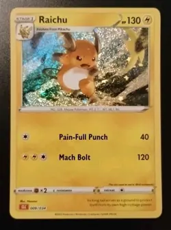 Classic Collection CLC 009/034 RAICHU holo foil Pokemon Card Cosmo Rare Promo - Image 2