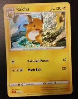 Classic Collection CLC 009/034 RAICHU holo foil Pokemon Card Cosmo Rare Promo - Image 4