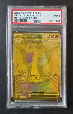 *PSA 9* Mega Charizard X ex 130/094 Hyper Rare - Phantasmal Flames - Mint Card - Image 1
