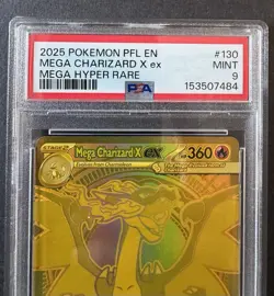 *PSA 9* Mega Charizard X ex 130/094 Hyper Rare - Phantasmal Flames - Mint Card - Image 2