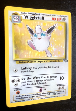 Wigglytuff Jungle Unlimited Holo Rare 16/64 Pokemon Card - Image 1
