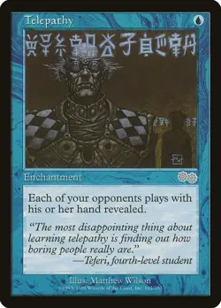 Telepathy Urza's Saga PLD Blue Uncommon MAGIC THE GATHERING MTG CARD ABUGames - Image 1