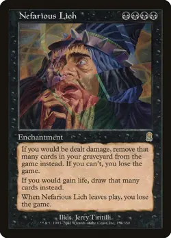Nefarious Lich Odyssey NM Black Rare MAGIC THE GATHERING MTG CARD ABUGames - Image 1