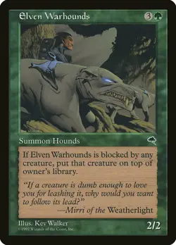 Elven Warhounds Tempest NM Green Rare MAGIC THE GATHERING MTG CARD ABUGames - Image 1