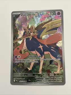 Zacian 100/094 Me02: Phantasmal Flames Holo Full Art Pokemon Card - Image 1