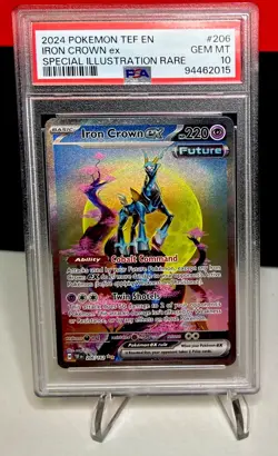Pokemon 2024 Iron Crown ex 206/162 SIR Temporal Forces GEM MINT PSA 10 - Image 1