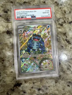 2025 POKEMON BLK EN-BLACK BOLT ILLUSTRATION RARE #105 SEISMITOAD PSA 10 - Image 1