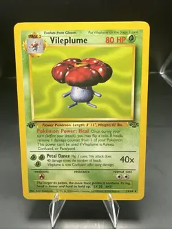 Pokemon Vileplume Jungle 31/64 Rare 1st Edition Regular 1999 WOTC TCG - Image 1