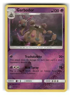 Garbodor 51/145 Rare Guardians Rising Pokemon Reverse Holo Lightly Played - Image 1