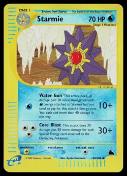 Pokemon Card - Starmie Skyridge 44/144 Reverse Holo Uncommon - Image 1