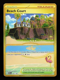 Beach Court 263/182 Hyper Rare Paradox Rift Pokemon Card - Image 1