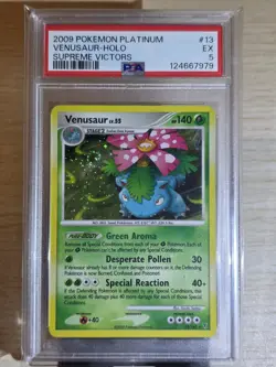 SWIRL! 2009 Pokemon Platinum Supreme Victors Venusaur - Holo PSA 5 13/147 - Image 1