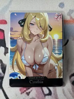 Cynthia Pokemon Goddess Story Waifu Anime Custom Card - Image 1
