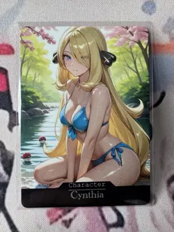 Cynthia Pokemon Goddess Story Waifu Anime Custom Card - Image 1