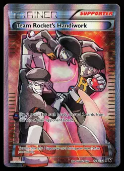 Team Rocket's Handiwork 124/124 Holo Full Art Fates Collide Pokemon Card - Image 1