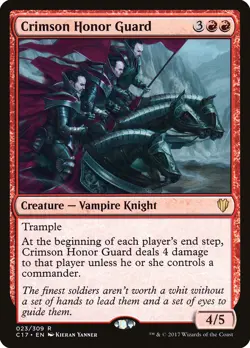 Crimson Honor Guard Commander 2017 PLD Red Rare MAGIC GATHERING CARD ABUGames - Image 1