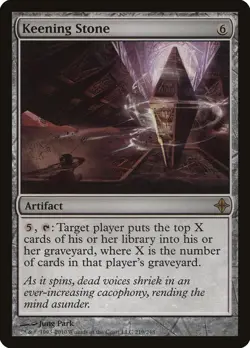 Keening Stone Rise of the Eldrazi HEAVILY PLD Artifact Rare MAGIC CARD ABUGames - Image 1