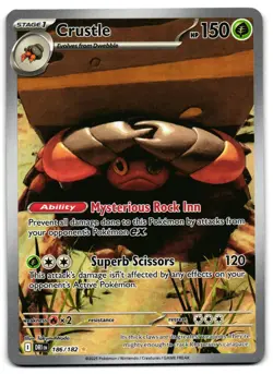 Crustle 186/182 - 🌊 Destined Rivals Illustration Rare Pokemon TCG 🖤 - LP - Image 1