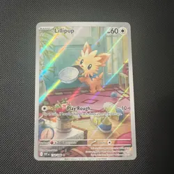 Pokemon Lillipup 154/086 Sv: White Flare illustration Rare Holo Card - Image 1