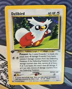 Pokemon TCG Delibird 5/64 1st Edition Vintage Neo Revelation Near Mint - Image 1