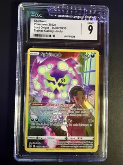 Pokemon Spiritomb TG09/TG30 Swsh11: Lost Origin Trainer Gallery Holo CGC - Image 1
