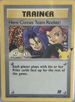 Here Comes Team Rocket 15/82 Pokemon Celebration 25th - NM RARE CARD - Image 1