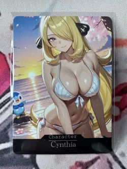 Cynthia Pokemon Goddess Story Waifu Anime Custom Card - Image 1