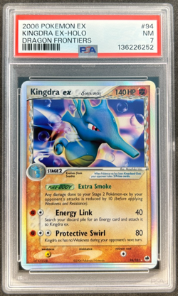 2006 Pokemon Kingdra EX Holo Foil Dragon Frontiers 94/101 PSA 7 Fresh Grade - Image 1