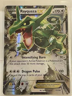 Pokemon Rayquaza EX 75/108 Roaring Skies Ultra Rare Holo Basic Card 170 HP - Image 1