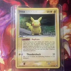 Pokemon Ditto Pikachu EX Delta Species 39/113 Reverse Holo - Image 1
