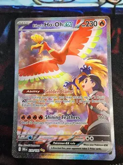 Ethan's Ho-Oh Ex 230/182 Destined Rivals SIR Special Illustration Rare Pokemon - Image 1