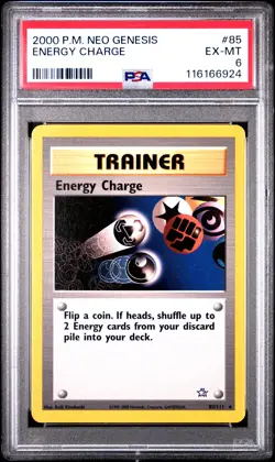 2000 POKEMON NEO GENESIS #85 ENERGY CHARGE PSA 6 - Image 1