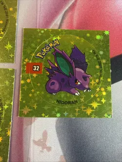 2001 Taps Gold Holo Nidoking Nidorino Nidoran Pog Stickers Pokemon Non-TCG - Image 4
