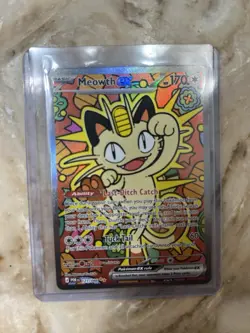 Pokemon Meowth ex Full Art Holo EX Card 121/088 Basic Cat POK Set - Image 1