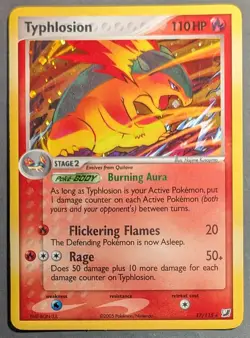 Pokemon Typhlosion Holo Rare 17/115 EX Unseen Forces English 2005 - Image 1