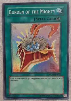 Yu-Gi-Oh! Burden of the Mighty Super Rare (WC08-EN002) Unl. Ed LP/MP - Image 1