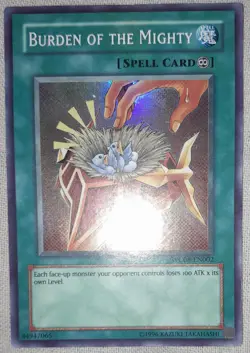 Yu-Gi-Oh! Burden of the Mighty Super Rare (WC08-EN002) Unl. Ed LP/MP - Image 2