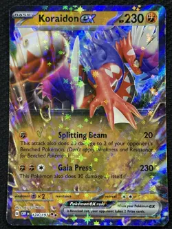 Pokemon Koraidon ex 124/197 SV03: Obsidian Flames Double Rare Holo 230HP Card - Image 1
