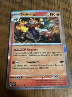 Skeledirge (Surging Sparks 31/191) Cosmos Holo Variant Pokemon TCG card - Image 1