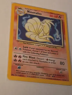 Vintage 1999 Ninetales Holographic Pokemon Card Rare 12/102 - Image 5
