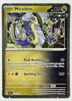 Pokemon TCG Temporal Forces Cosmos Holo Miraidon 121/162 Rare - Image 1